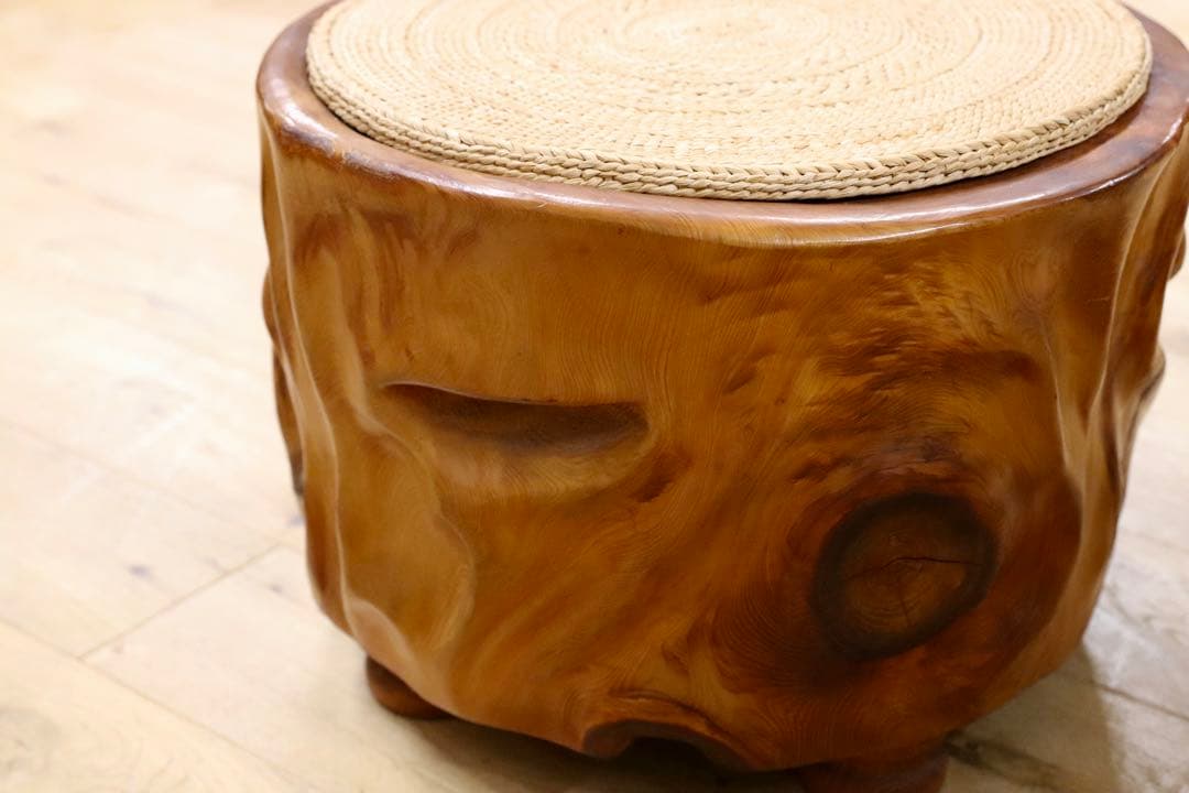 GMHH124A○世界遺産屋久杉 無垢材 スツール 椅子 腰掛け 和家具 工