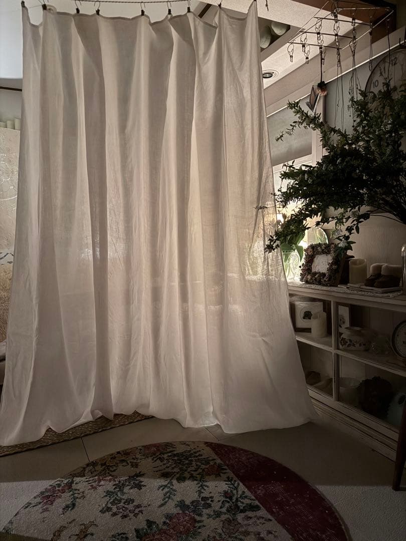 フランスアンティークஐ⋆*モノグラムの透け感が素敵なカーテンஐ⋆*レア❤︎