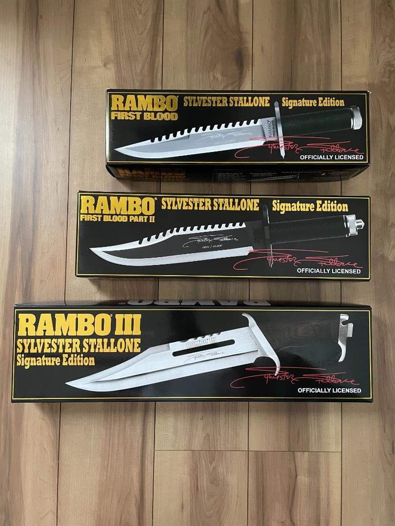 RAMBO ランボー Ⅰ Ⅱ Ⅲ 公式レプリカナイフ シリアルナンバー セット