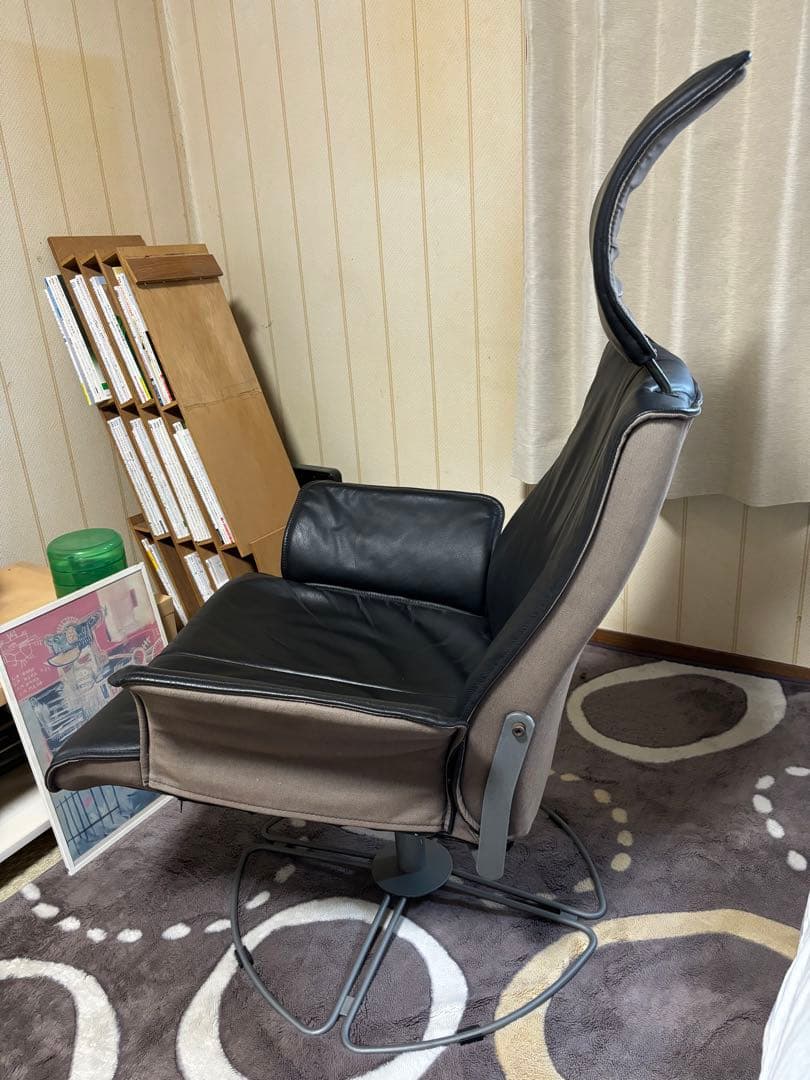 KEBE ケベ リクライニングチェア フランスベッド販売 デンマーク 本革 黒