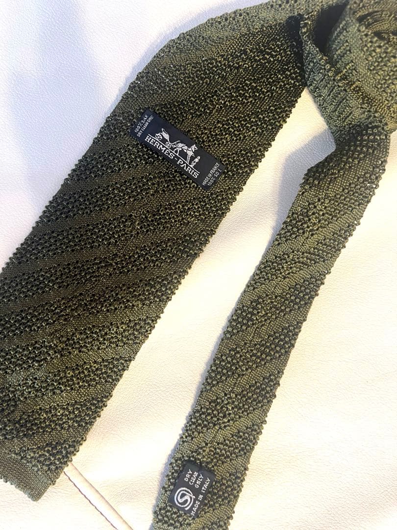 極美品　HERMES ニットネクタイ