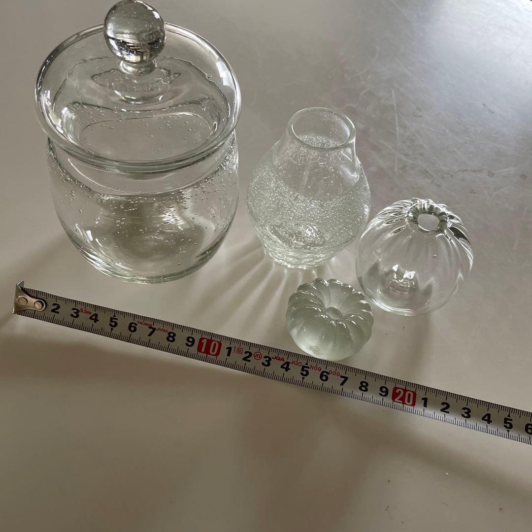 ガラス色々　気泡ガラス