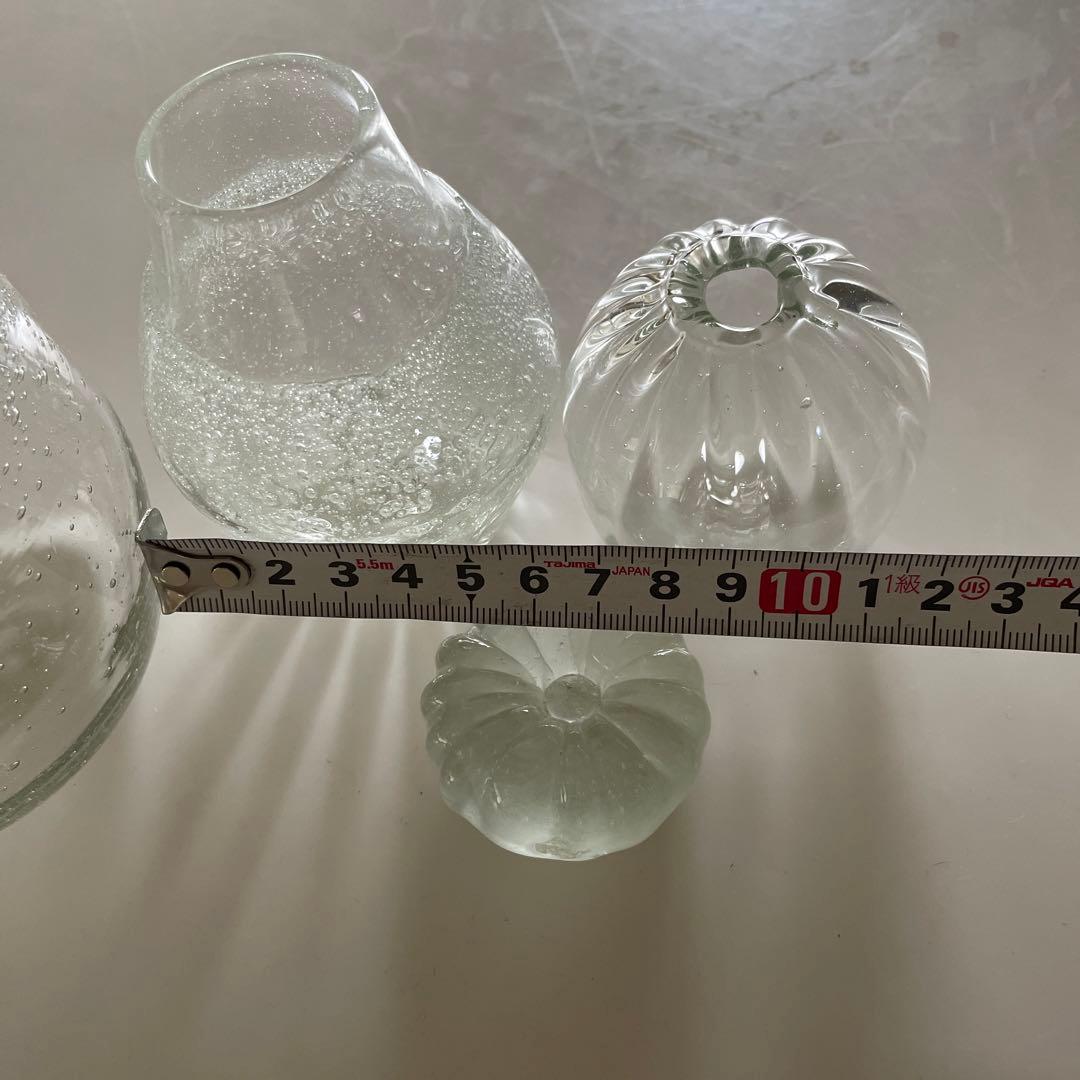 ガラス色々　気泡ガラス