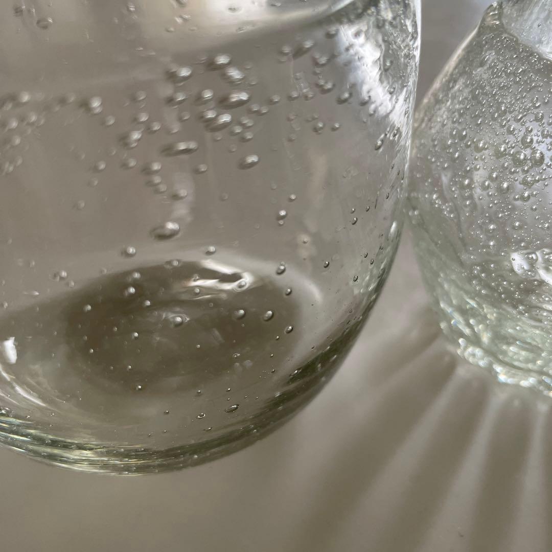 ガラス色々　気泡ガラス