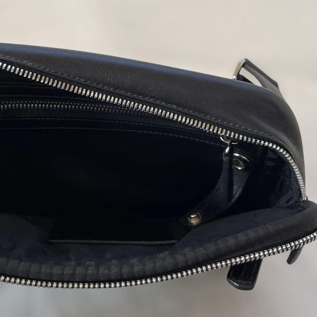未使用☆vintage coach old waist pouch Black
