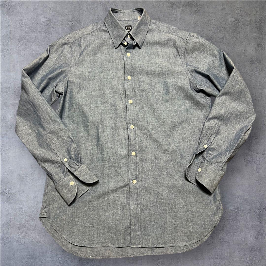 BEAMS F シャンブレー タブカラーシャツ　41