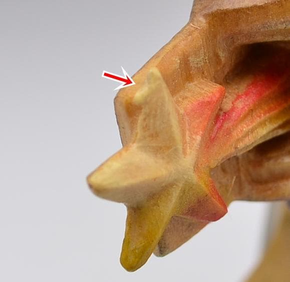 導きの光　アンリ　ANRI　サラケイ　木彫り人形　イタリア　17ｃｍ　箱付き