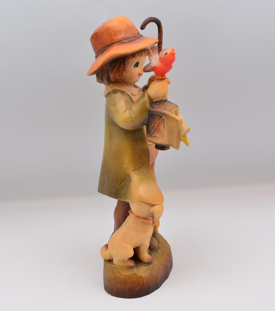 導きの光　アンリ　ANRI　サラケイ　木彫り人形　イタリア　17ｃｍ　箱付き