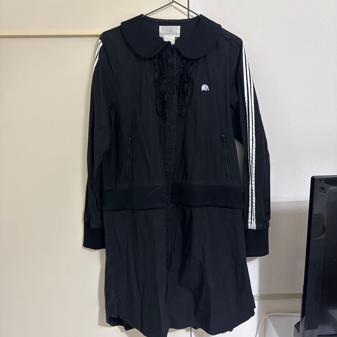 【1月中お値下げ】ケイスケカンダ　ジャージーミーツシャツワンピース サイズ1