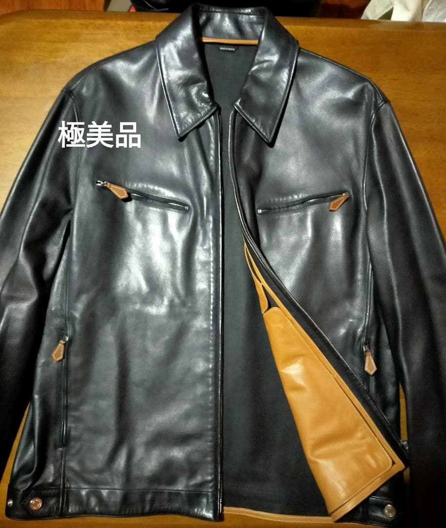 HERMES 　エルメスレザージャケット 52