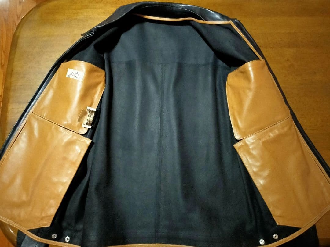 HERMES 　エルメスレザージャケット 52