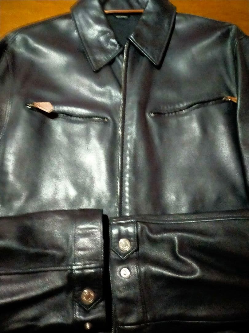 HERMES 　エルメスレザージャケット 52