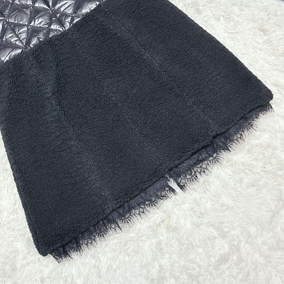 スーパービューティー　ダウンロングジレ ダウンベスト　ボア　レース　切り替え40