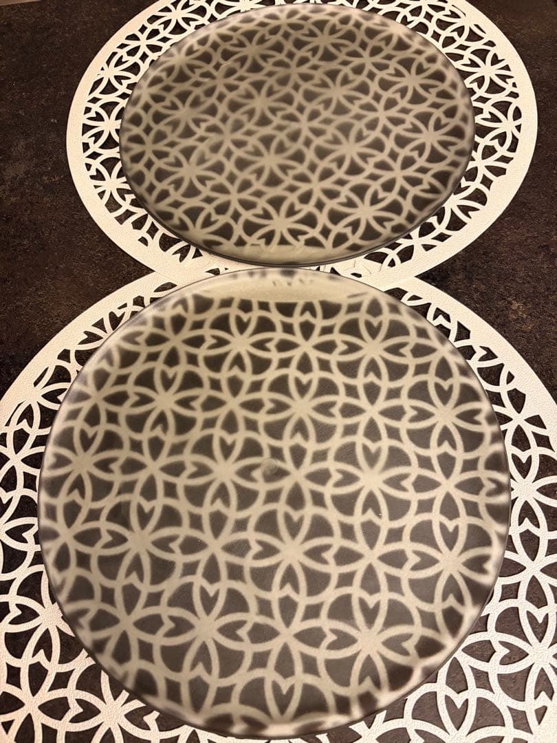 【美品】早い者勝ち！黒系ARAS 大皿ウェーブ斜め小鉢 カトラリー 2人用 ペア