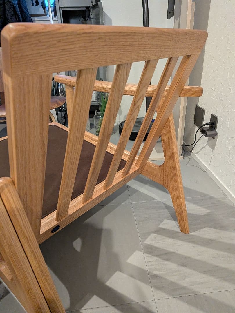 マルニ60 キノママ　オークフレーム　2シーター　ソファ　木製　サガブルー