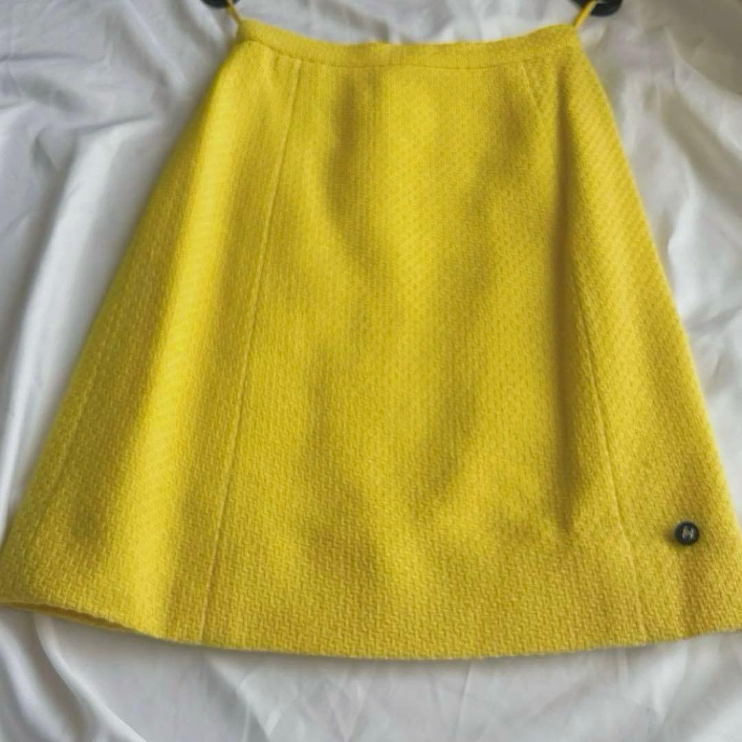 専用　CHANEL 台形スカート　厚地コットン　イエロー　未使用