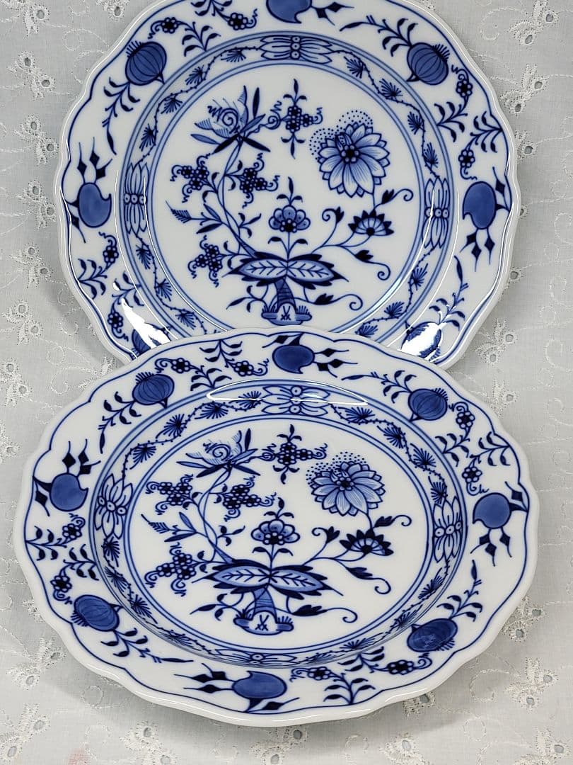 未使用✨マイセン ブルーオニオン プレート 18cm皿 サラダ デザート②