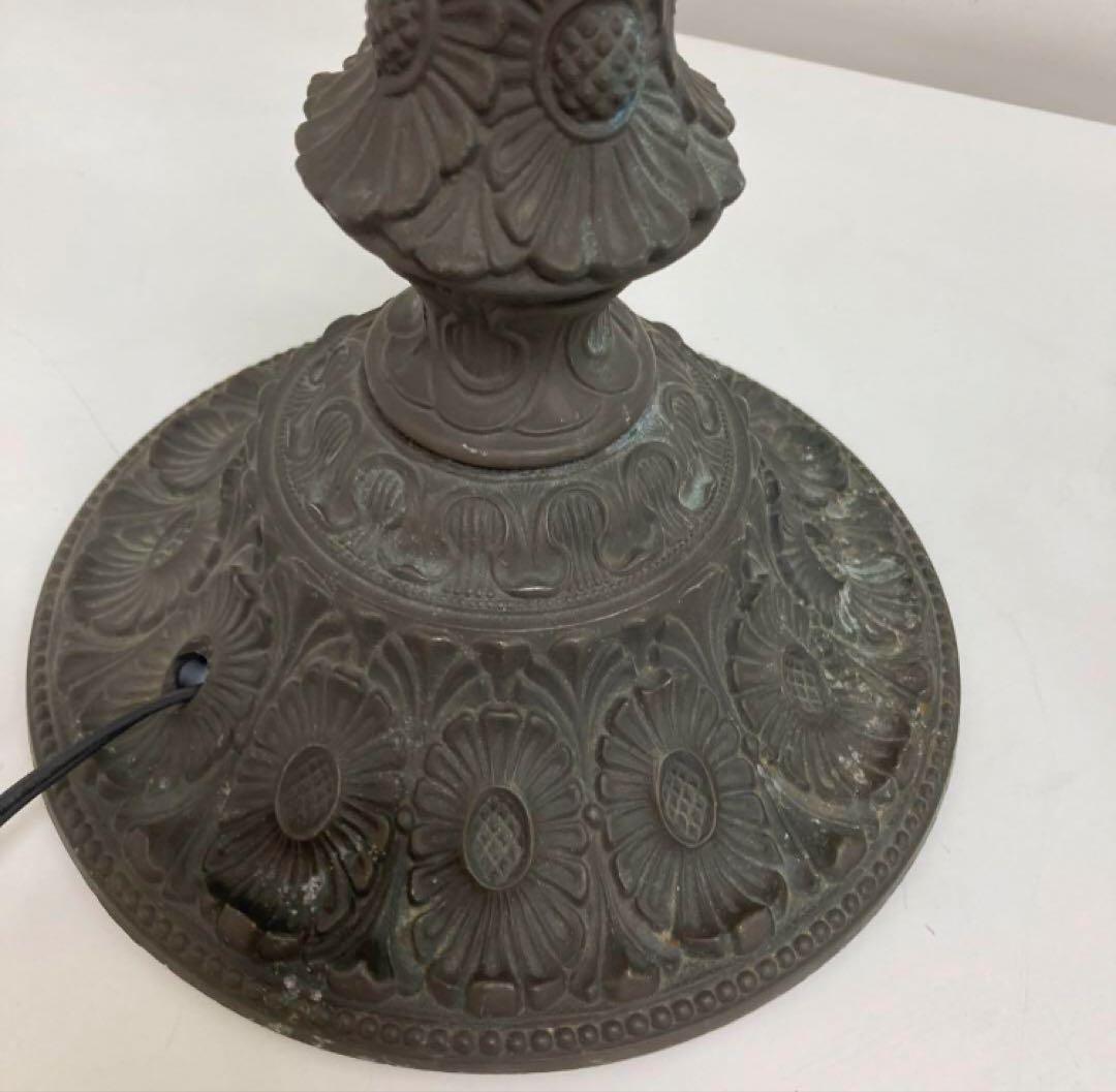 1654-x ステンドグラスランプ アンティーク 花柄