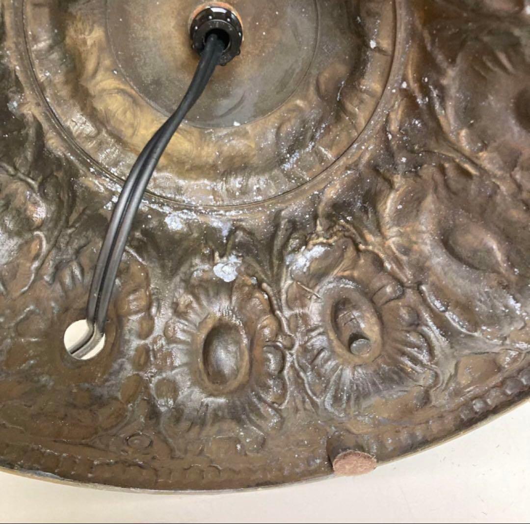 1654-x ステンドグラスランプ アンティーク 花柄