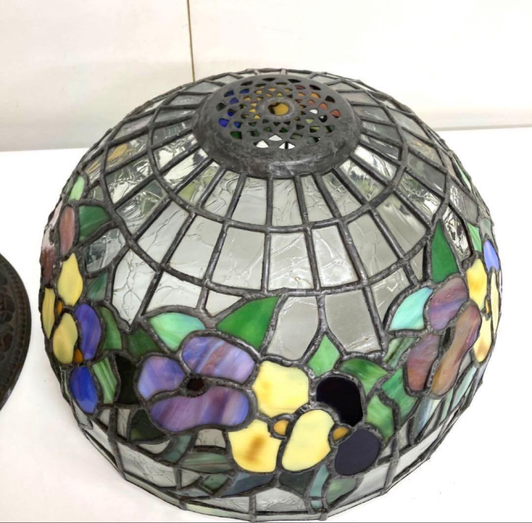 1654-x ステンドグラスランプ アンティーク 花柄