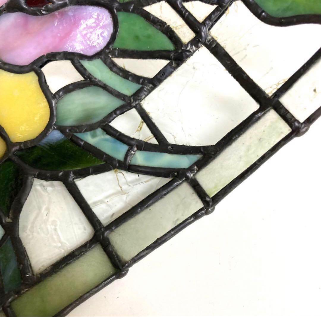 1654-x ステンドグラスランプ アンティーク 花柄