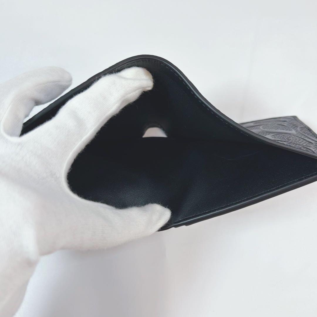 COACH 折り財布 新品 ブラック エンボス お札入れ 小銭入れ