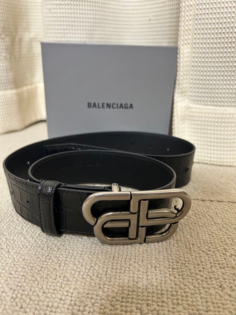 BALENCIAGA クロコダイル ベルト　メンズ　サイズ80