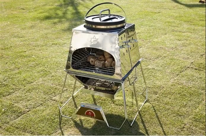 LOGOS THE KAMADOと専用遮温カバーの焚き火台セット