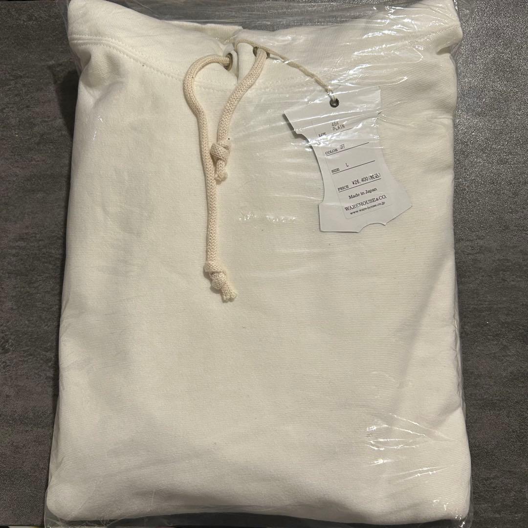 WAREHOUSEウェアハウスlot.484無地リバースパーカーOFF Lサイズ