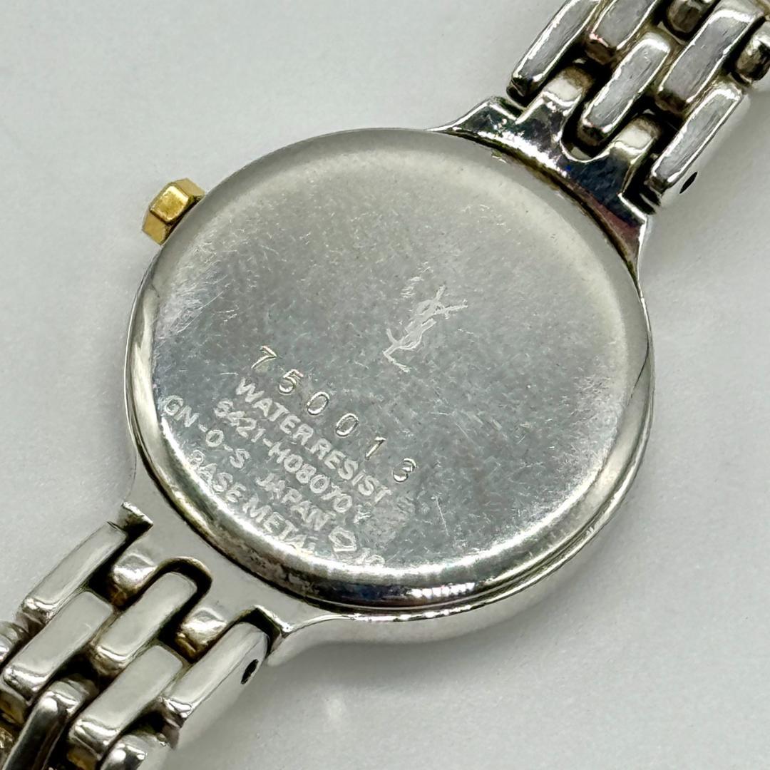 稼働品 YSL イヴサンローラン 腕時計 白文字盤 ２針 5421-H08070