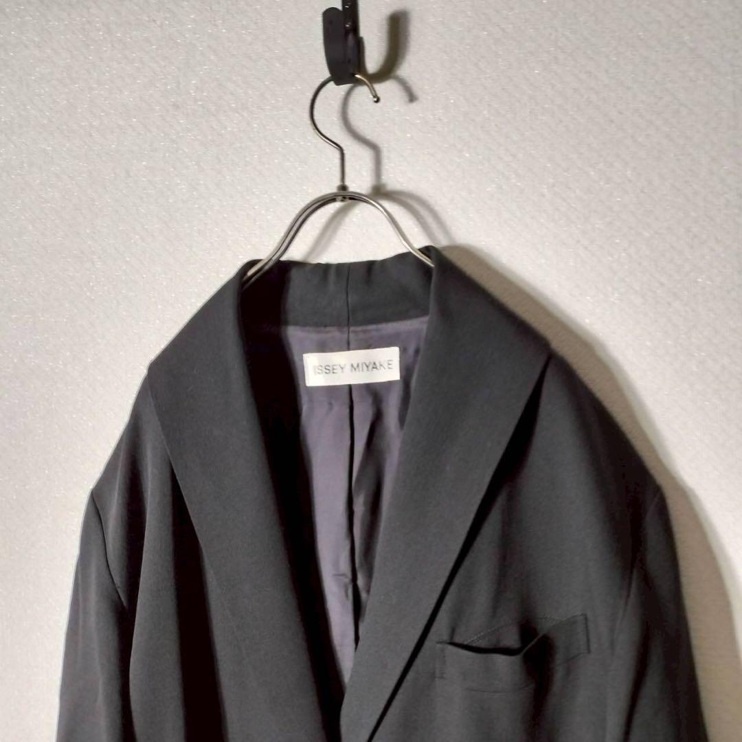 イッセイミヤケ ロングコート チェスターコート 2B ウール 毛 モード
