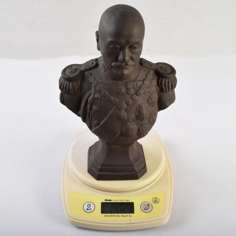 彫刻家　山本瑞雲作　玉定鋳　ブロンズ　東郷元帥像　高さ約23.5cm　V8960