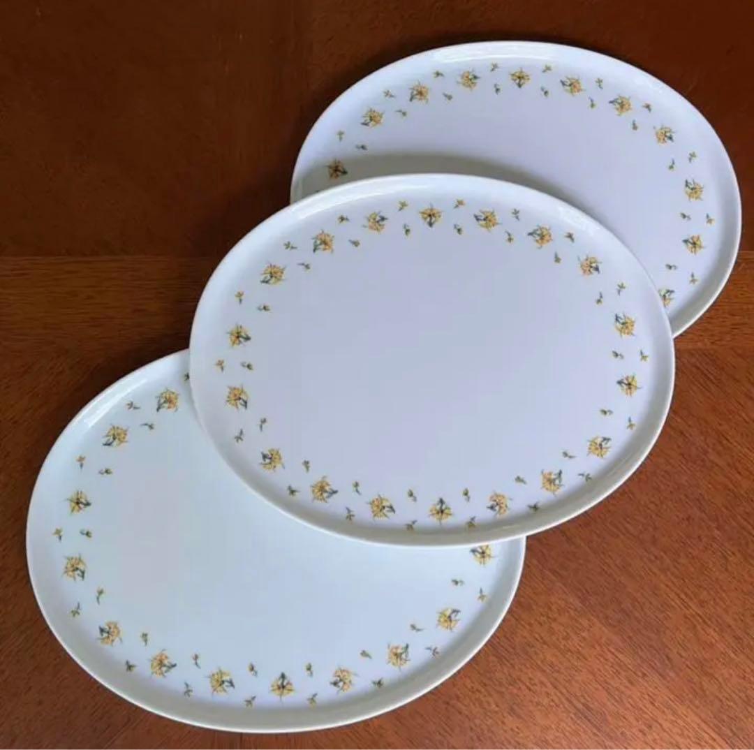 【未使用美品】レイノー・リモージュ★ブーゲンビリア★オーバルプレート　3枚