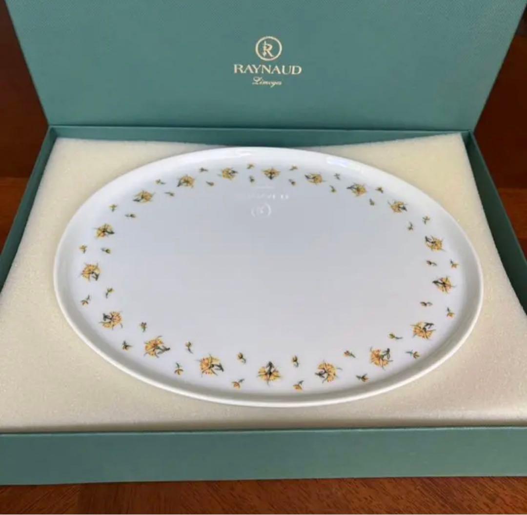 【未使用美品】レイノー・リモージュ★ブーゲンビリア★オーバルプレート　3枚