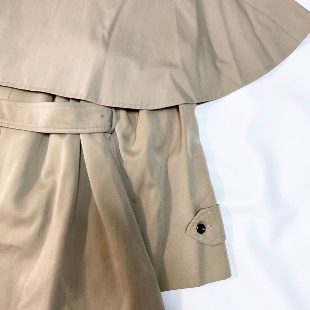 BURBERRY トレンチコート　ステンカラーコート　ケープ　チェック柄　ベルト