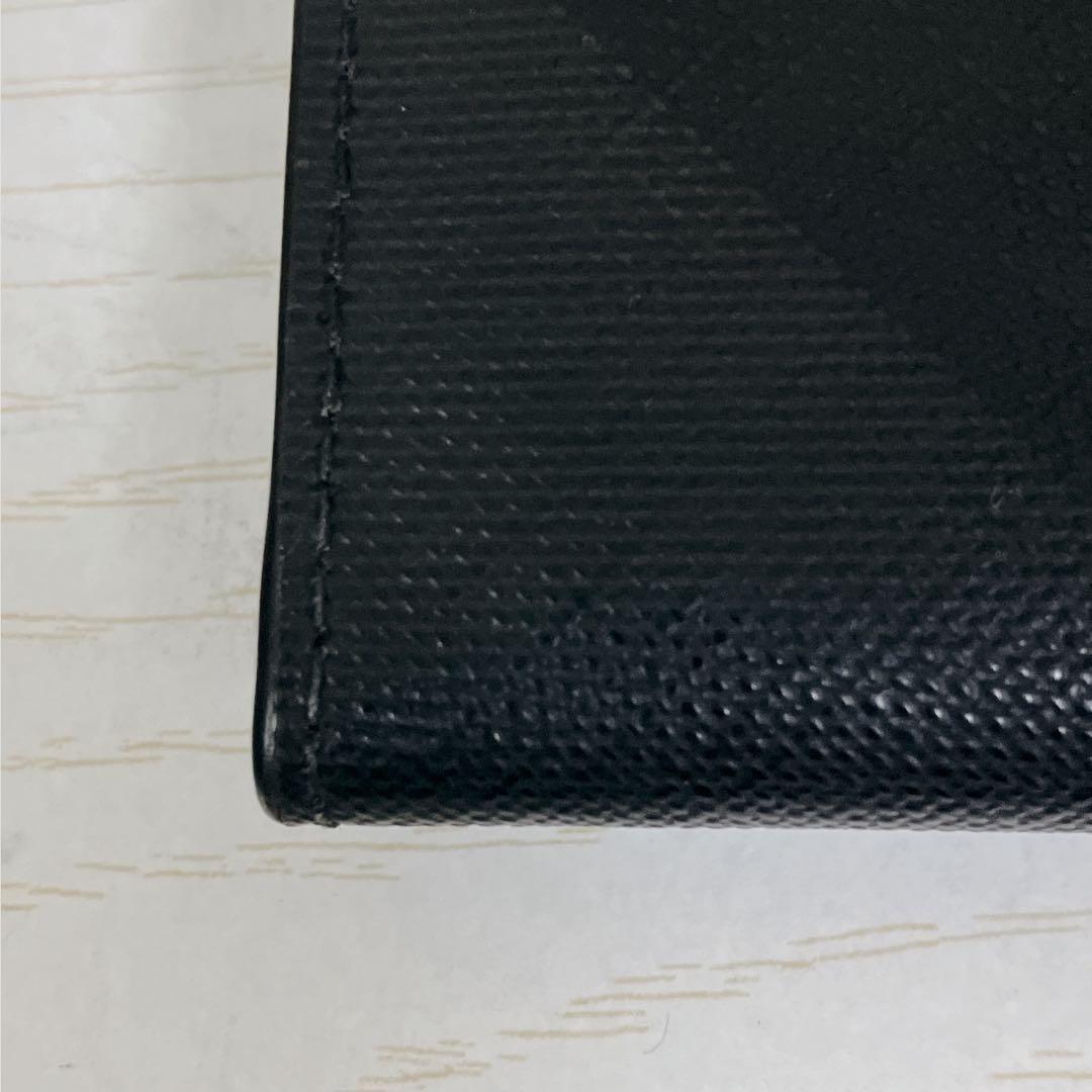 希少 バーバリー 二つ折りストラップ PVC シャドーチェック ケース