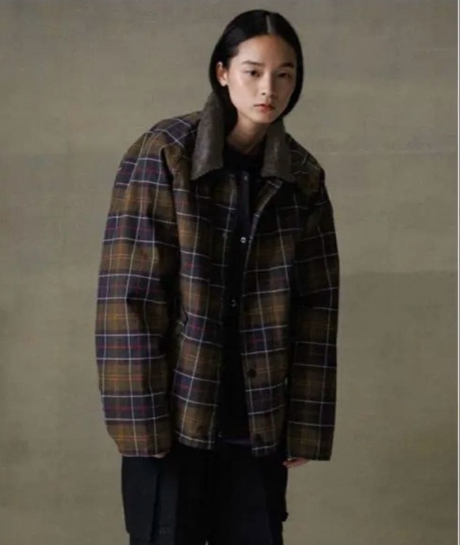 お*と様 Barbour TRANSPORT リバーシブルブルゾン/アダムエロペ