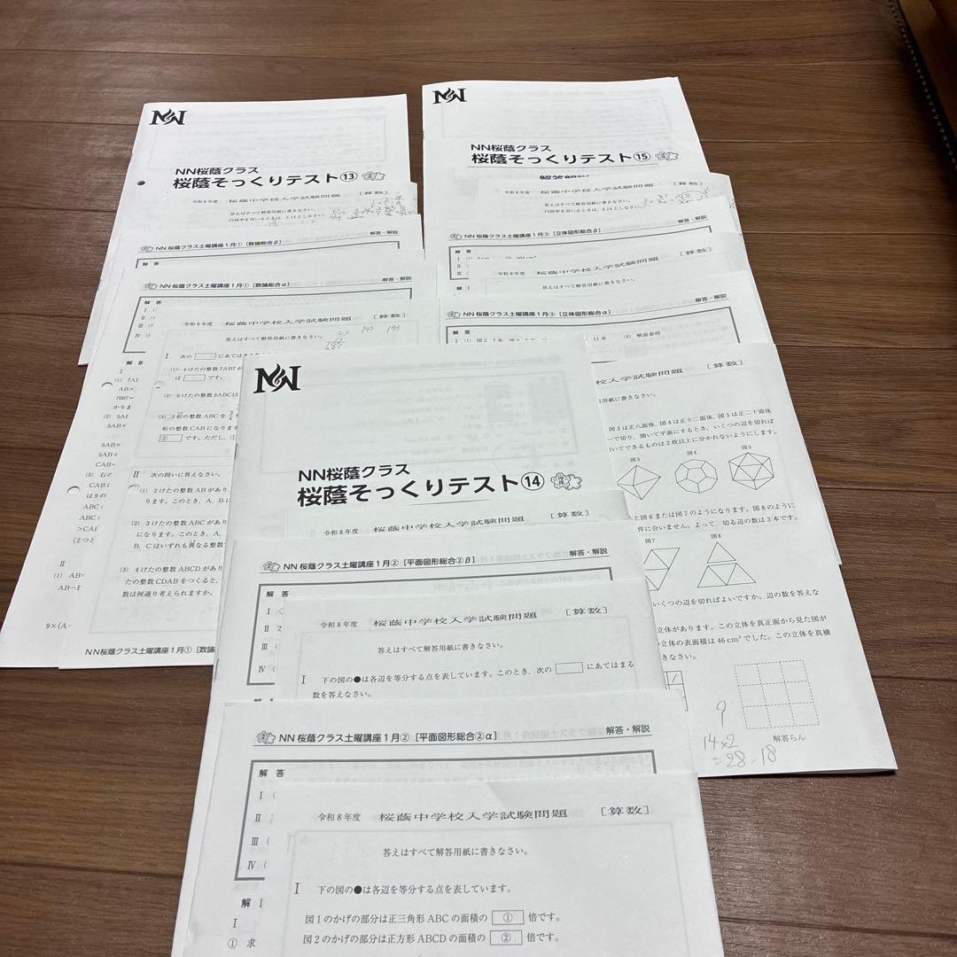 NNN桜蔭算数そっくりテスト 13-14-15 ＋a+b