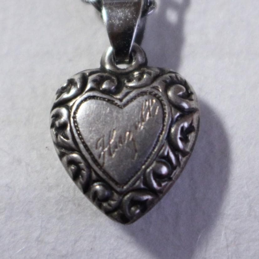 30s　スウィートハートジュエリー　スクロール　シルバー 波　両面　渦巻　小振り