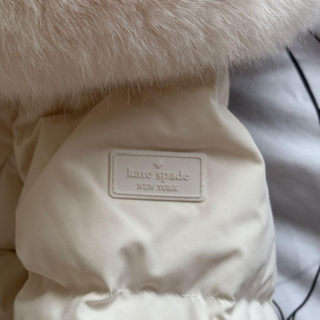 Kate Spadeケイトスペード フード付きロングダウンジャケットホワイトxs