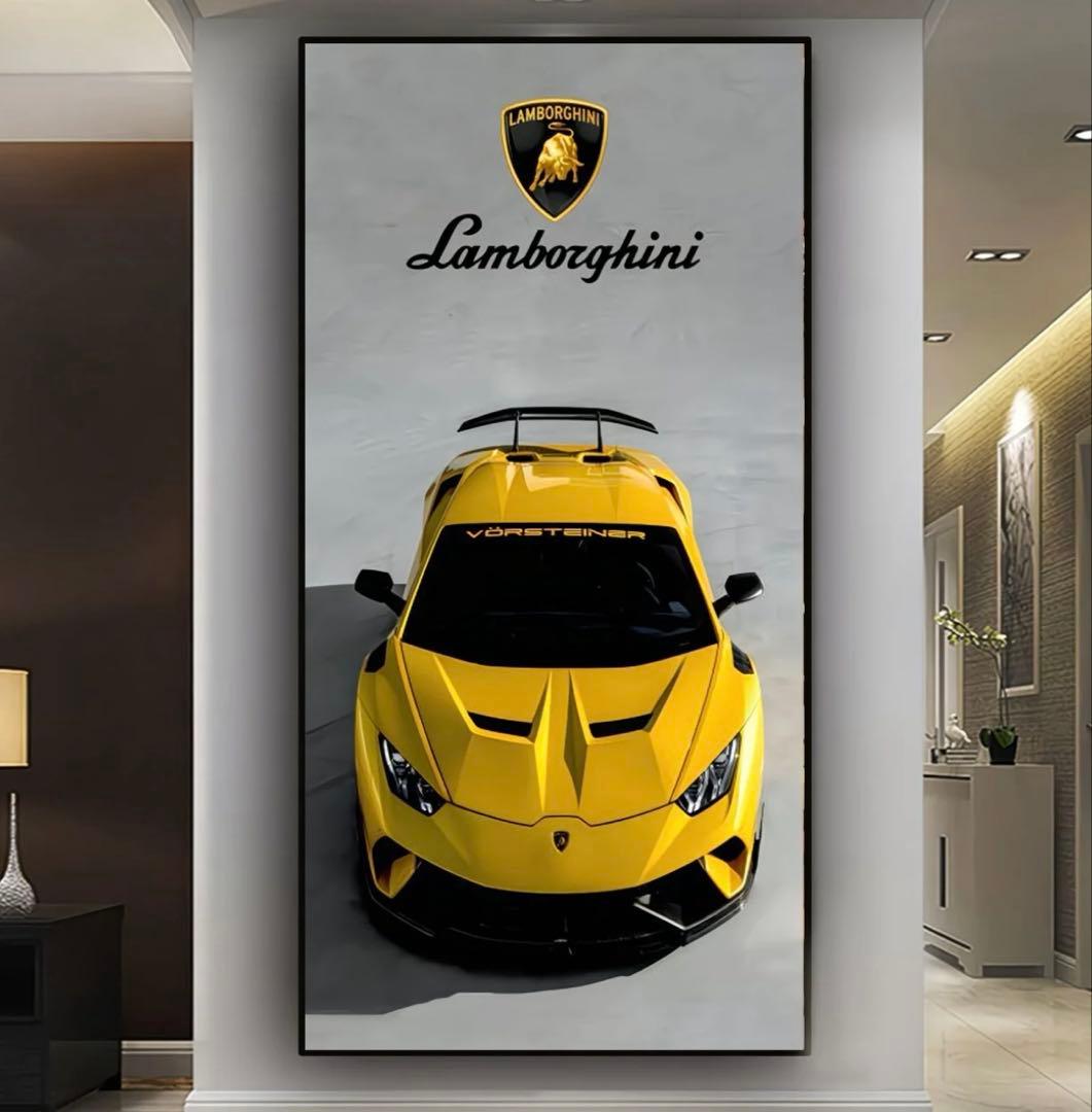 ランボルギーニ アートパネル 掛け絵 インテリア ポスター 額装 50*100