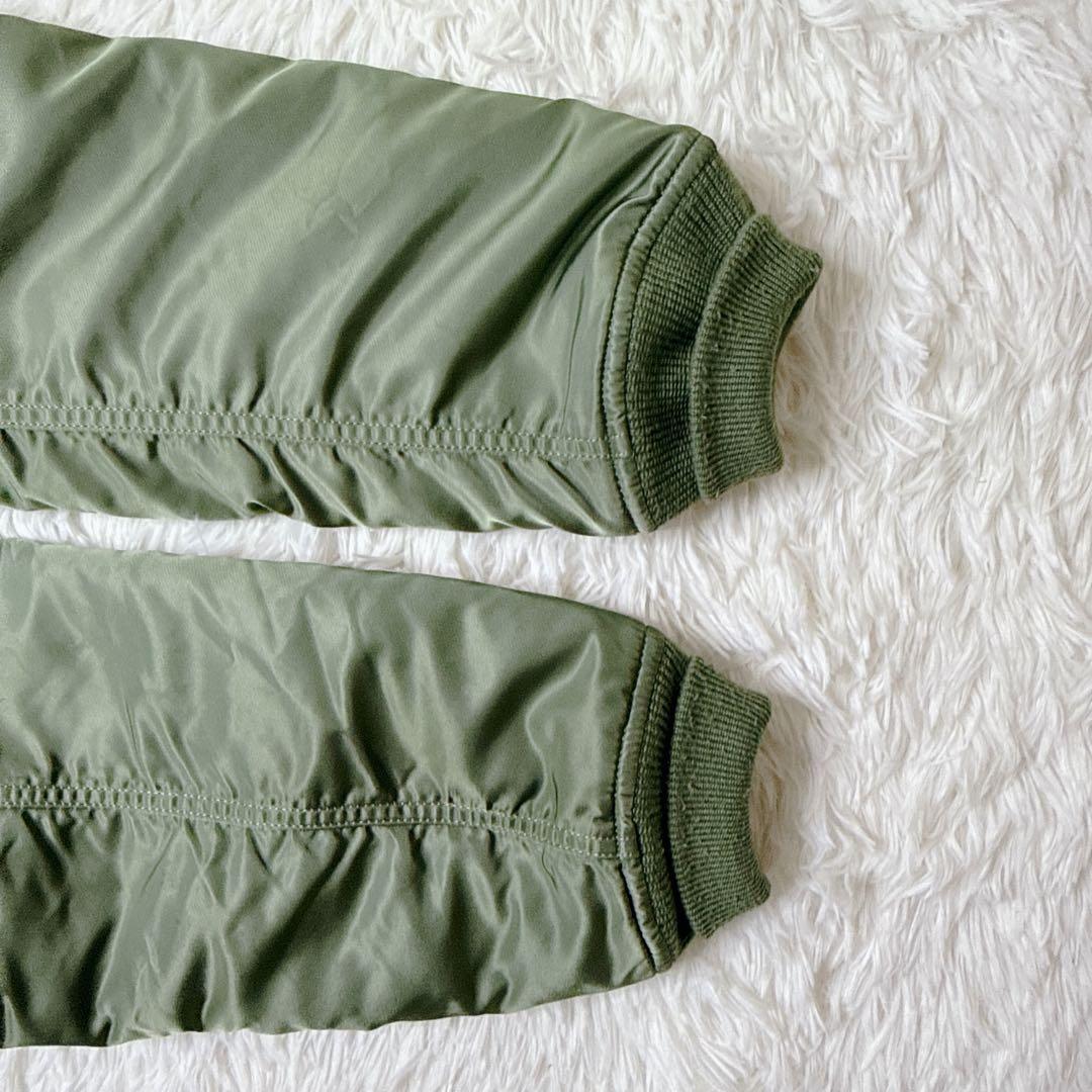 アルファ MA-1 フライトジャケット 緑　Lサイズ 短丈　y2k