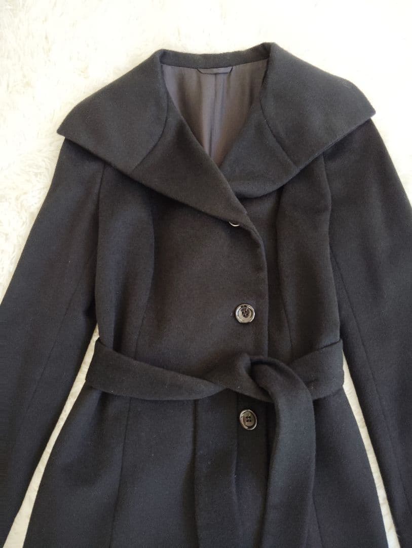 【美品】ANAYI アナイ ウールビッグカラーコート