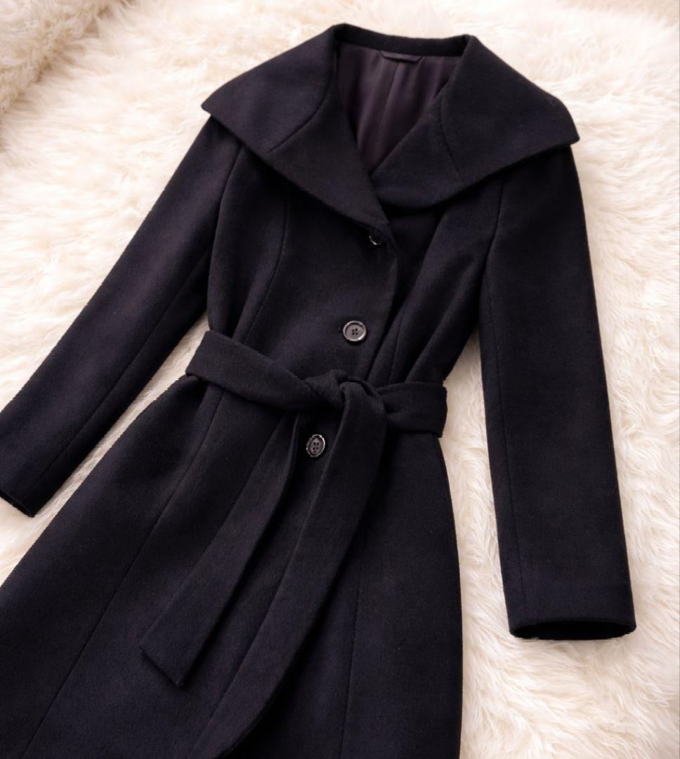 【美品】ANAYI アナイ ウールビッグカラーコート