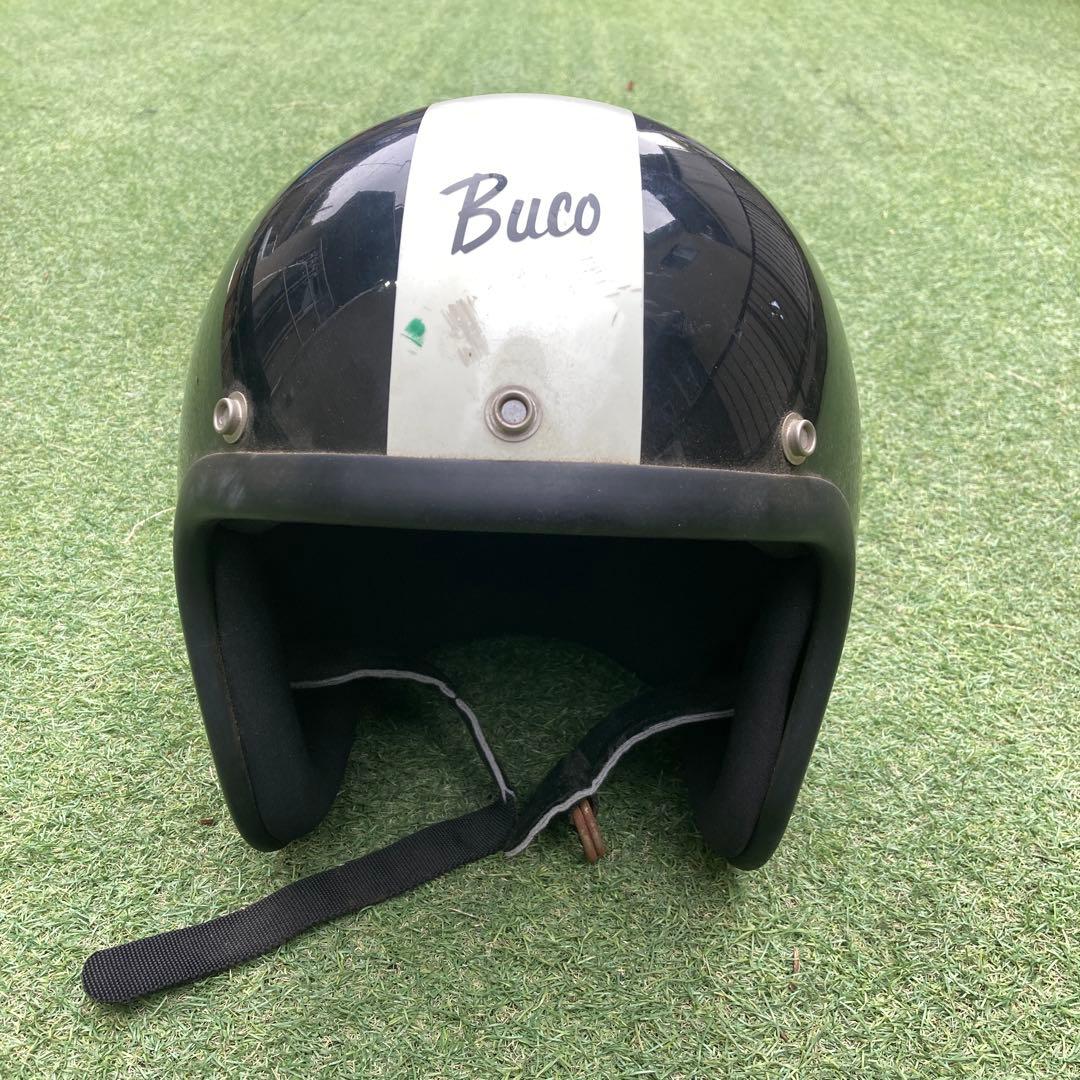 Buco ヘルメット　ストライプ　ハーレー　ショベル　ヴィンテージ　旧車　XL