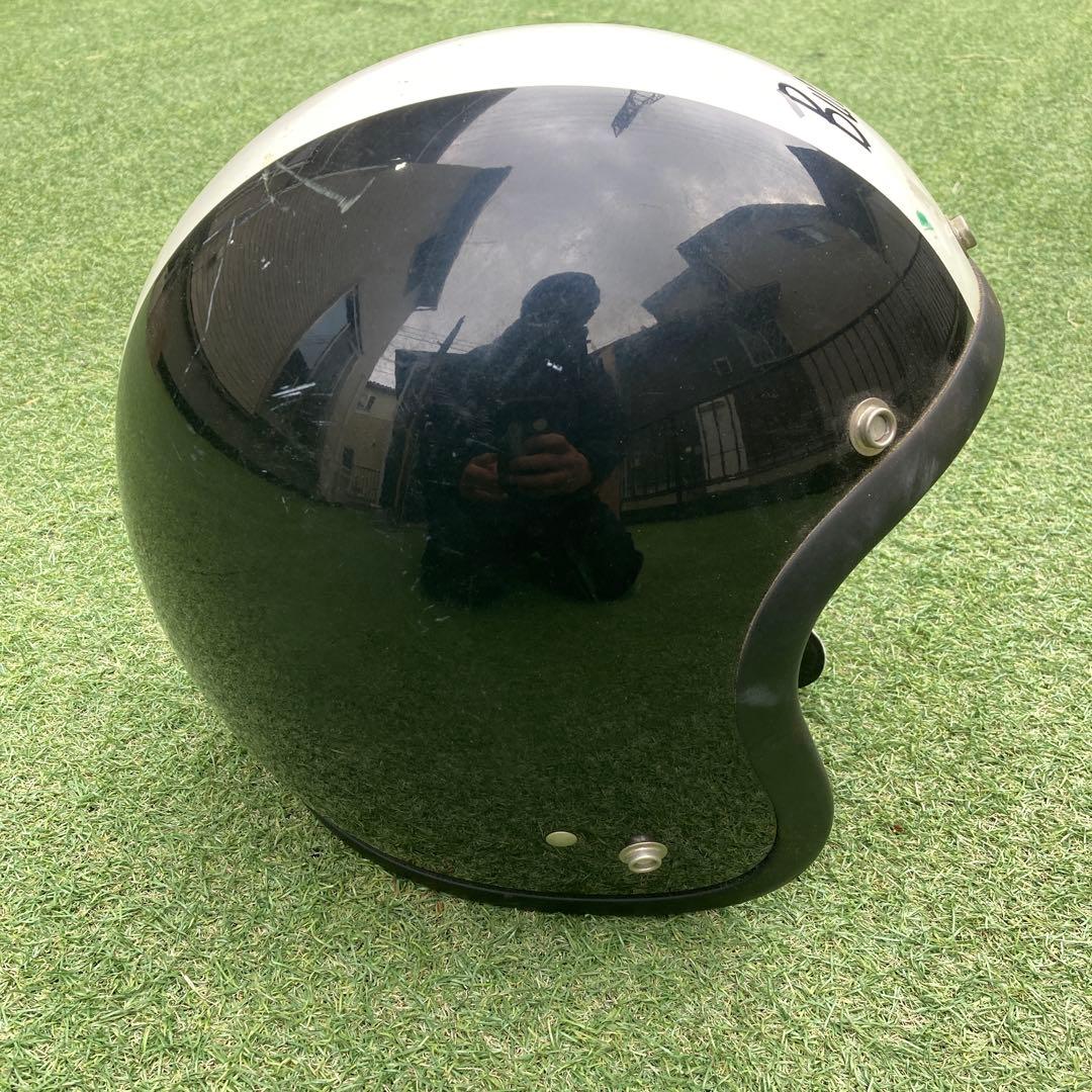 Buco ヘルメット　ストライプ　ハーレー　ショベル　ヴィンテージ　旧車　XL