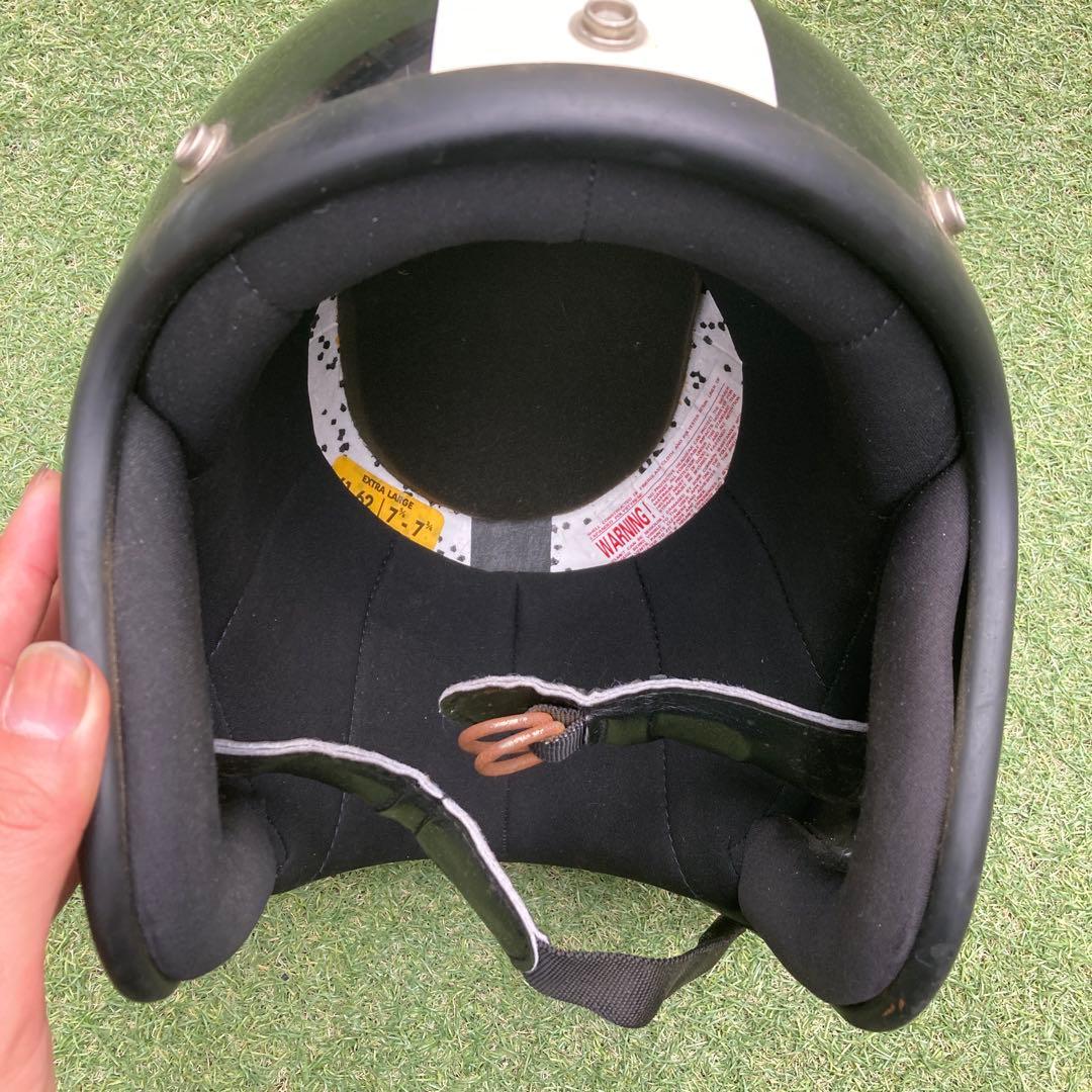 Buco ヘルメット　ストライプ　ハーレー　ショベル　ヴィンテージ　旧車　XL
