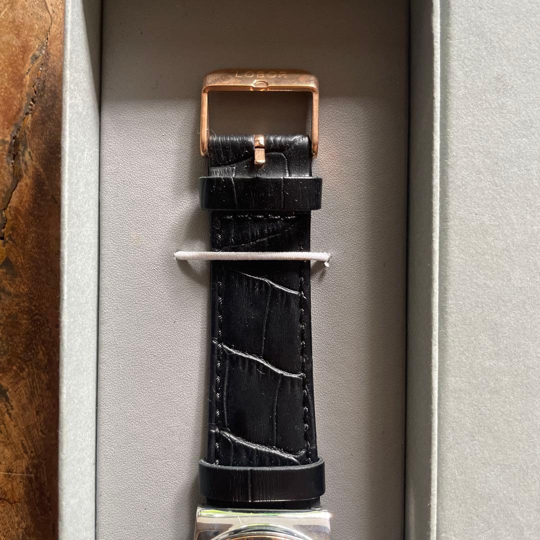 【未使用】LOBOR 腕時計 ブラックレザー