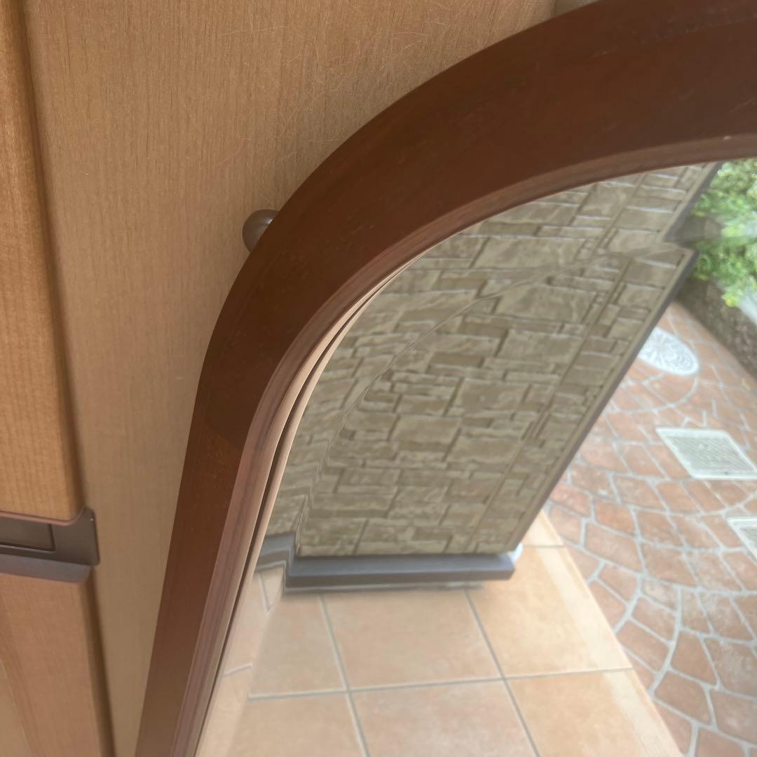 マホガニーフレーム 大型ウォールミラー アンティーク ヴィンテージ インテリア