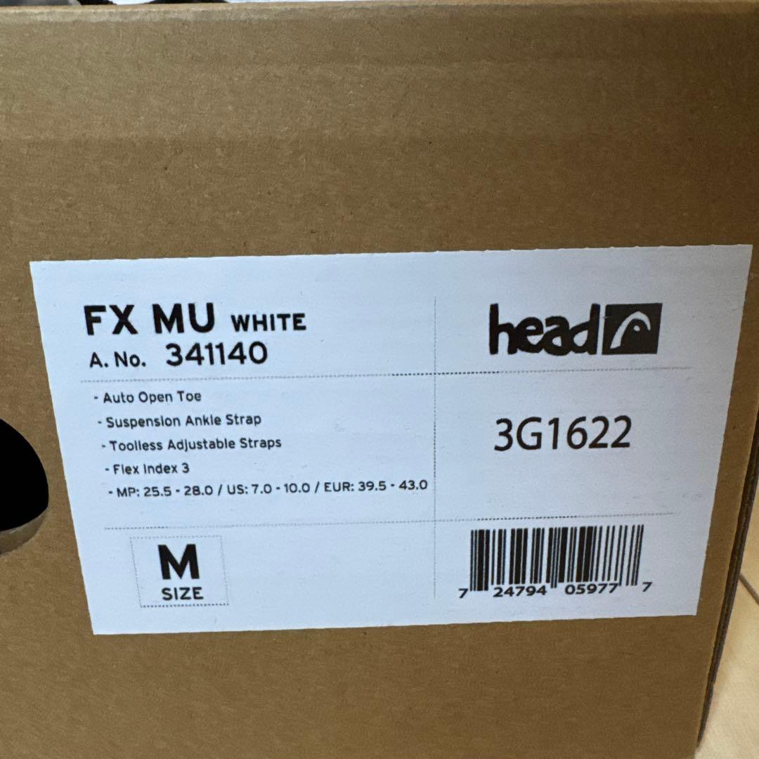 head FX MU ビンディング Mサイズ ブラック/ホワイト